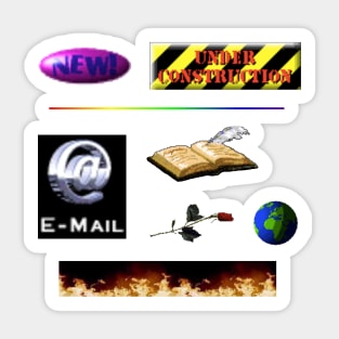 Nineties Internet GIFs - Geocities 90s 1990s Y2K Early 2000s Sticker